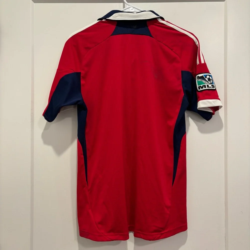 Vintage Adidas Chicago Fire MLS Soccer Jersey Red Navy Quaker Kids XL‎ 15-16Y
